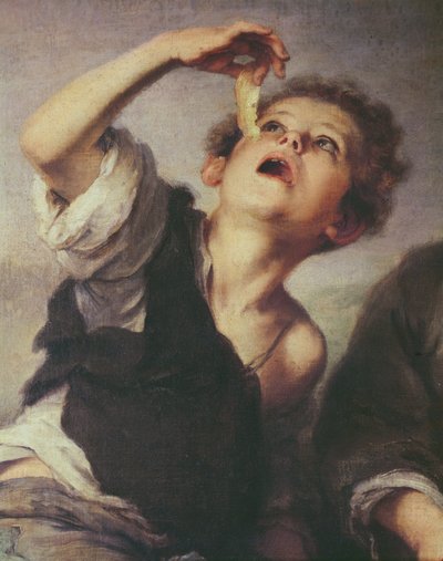 Children Eating a Pie (detail) by Bartolomé Esteban Murillo